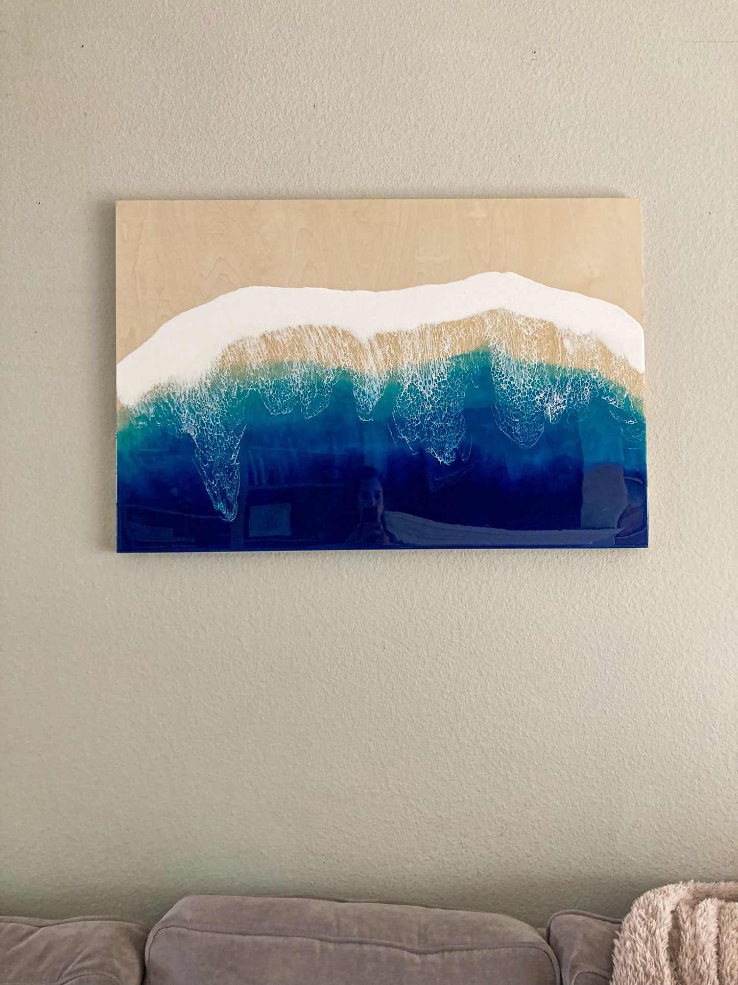 XLarge 3D ocean birch canvas