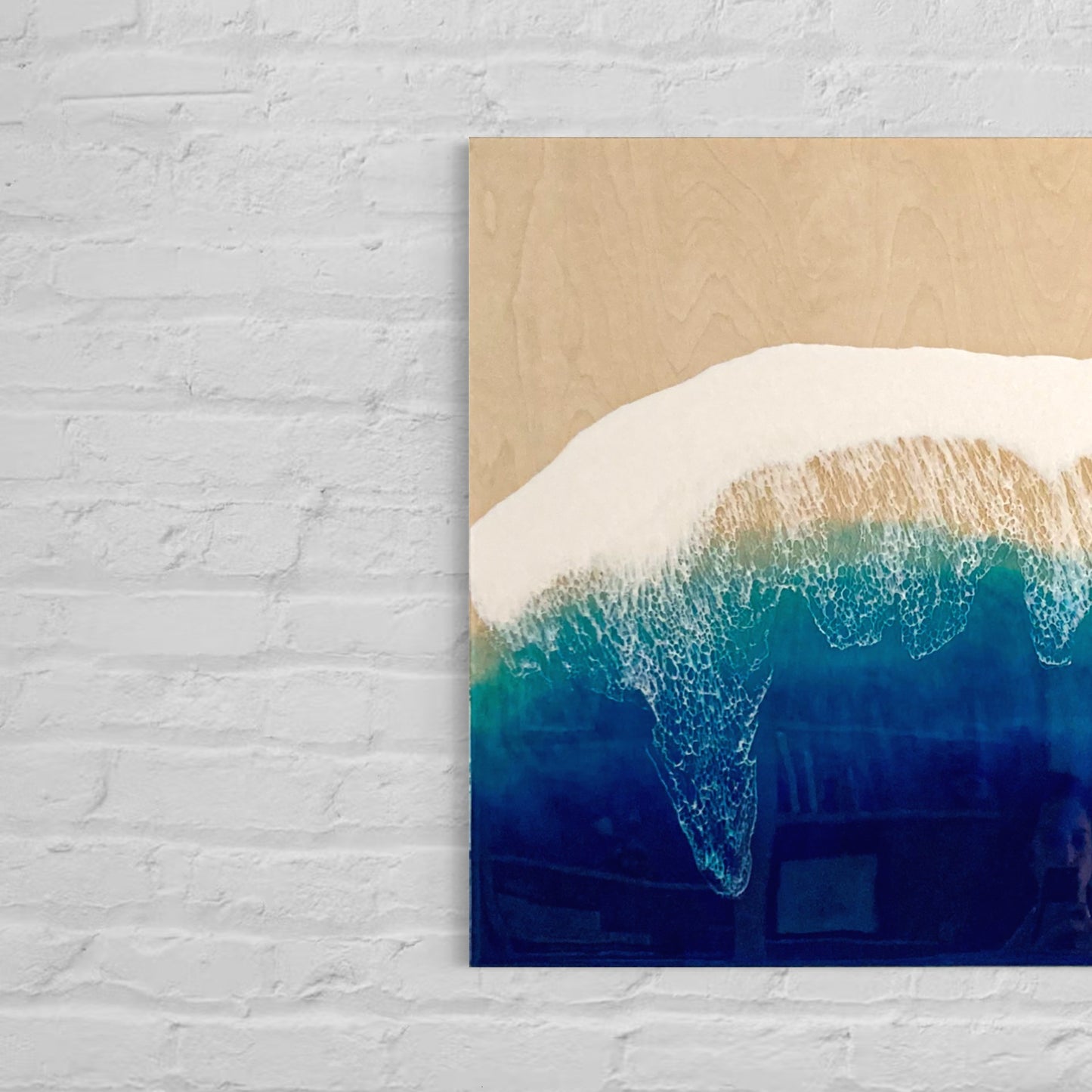 XLarge 3D ocean birch canvas