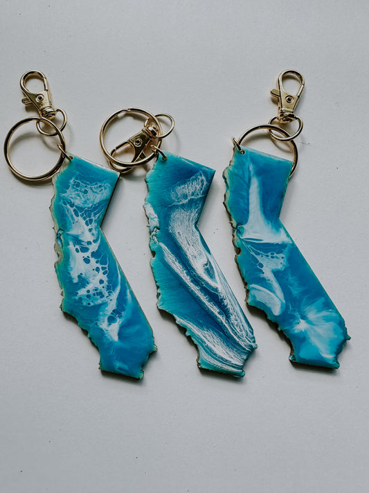 California wave keychain or magnet