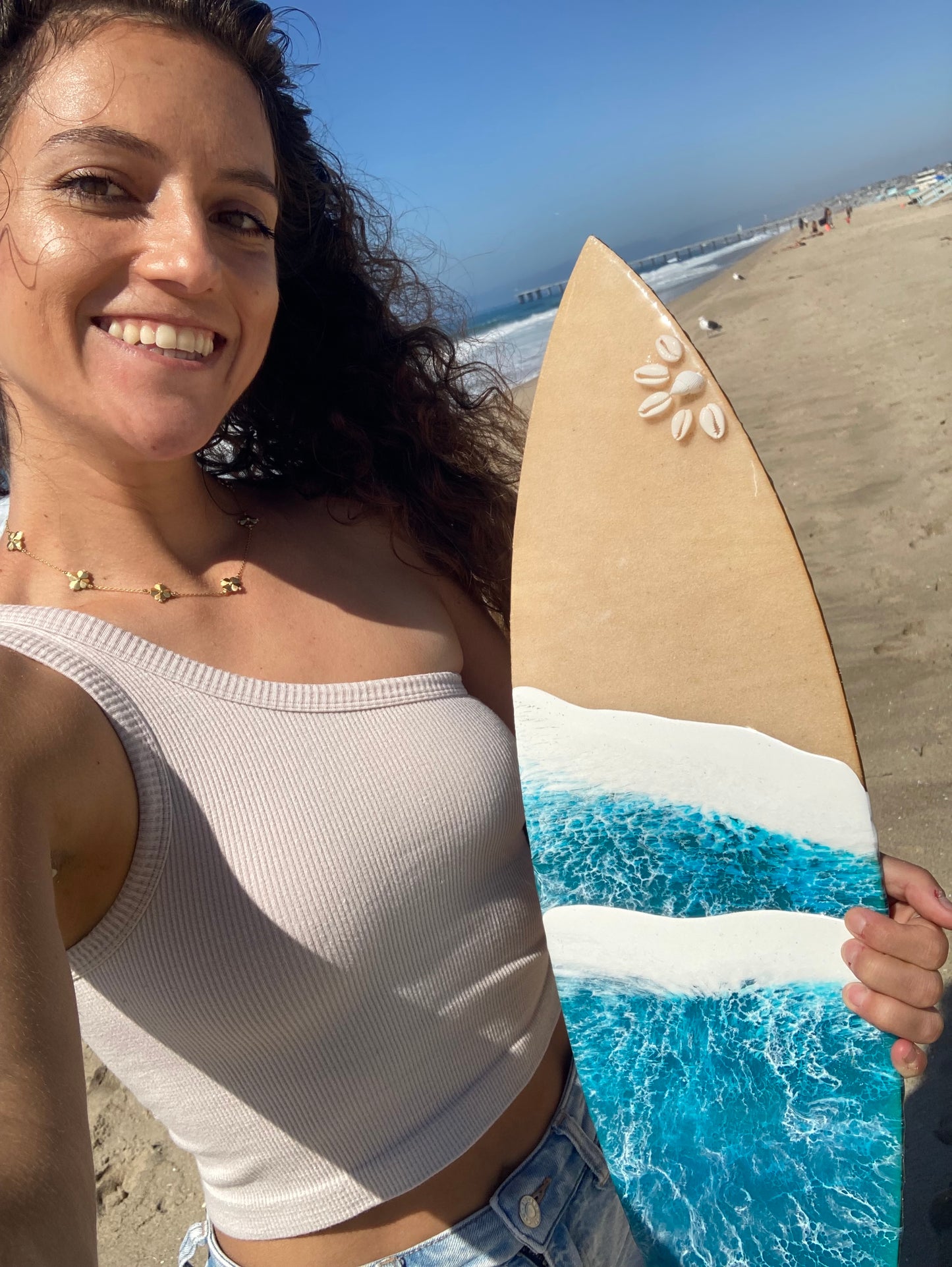 Sandy Surfboard Wall Art