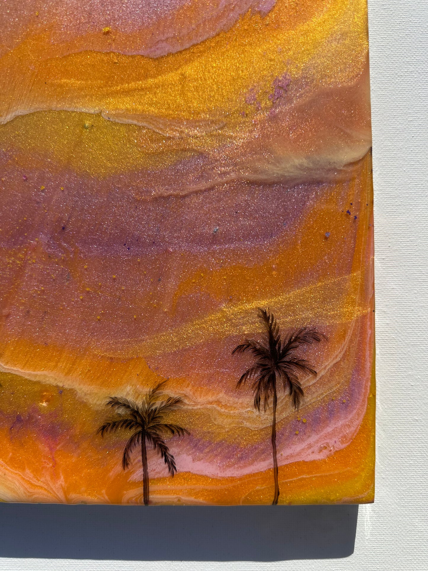 South Bay Sunset Purple 11x14" Birch wood resin wall art