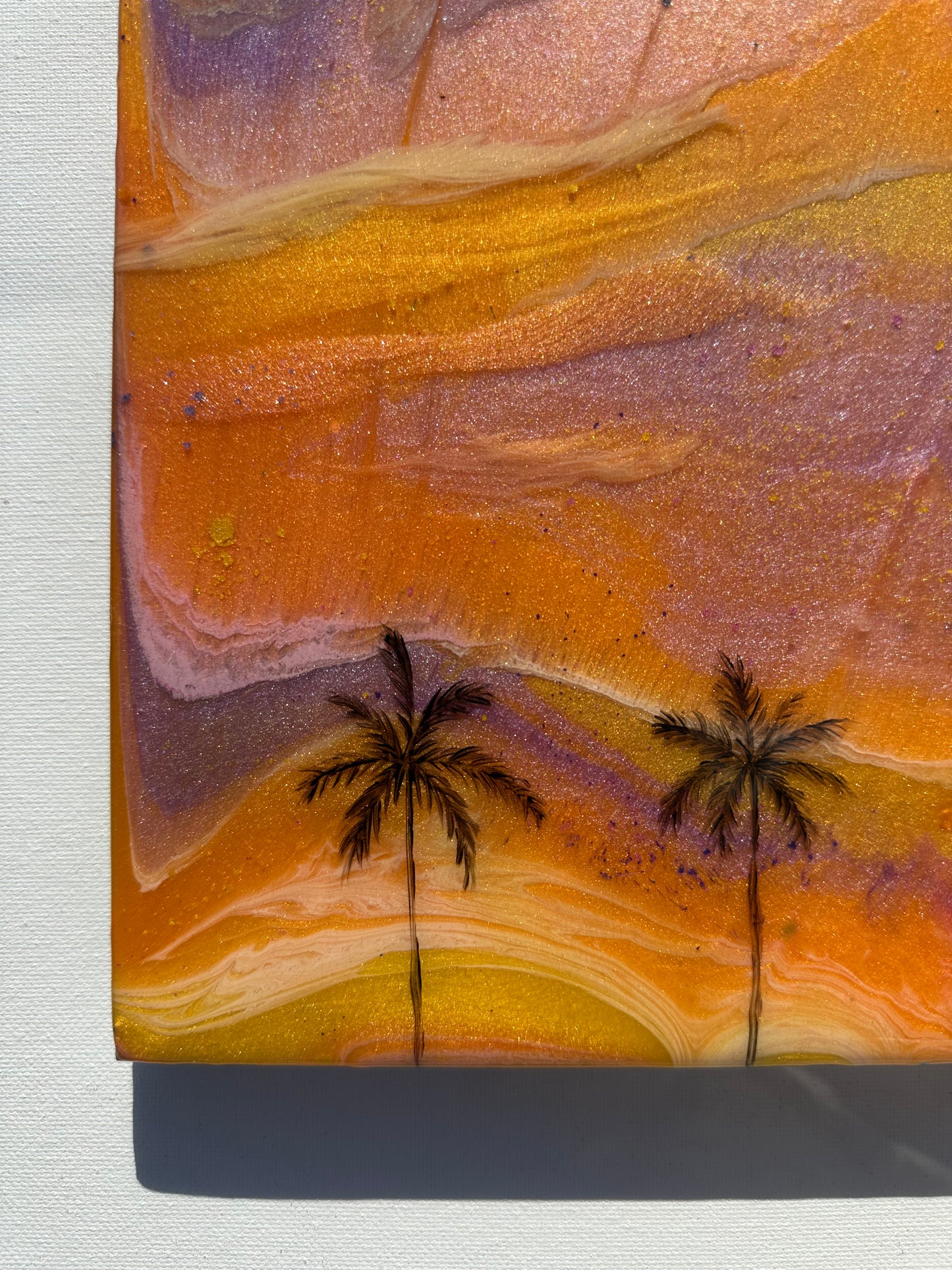 South Bay Sunset Purple 11x14" Birch wood resin wall art