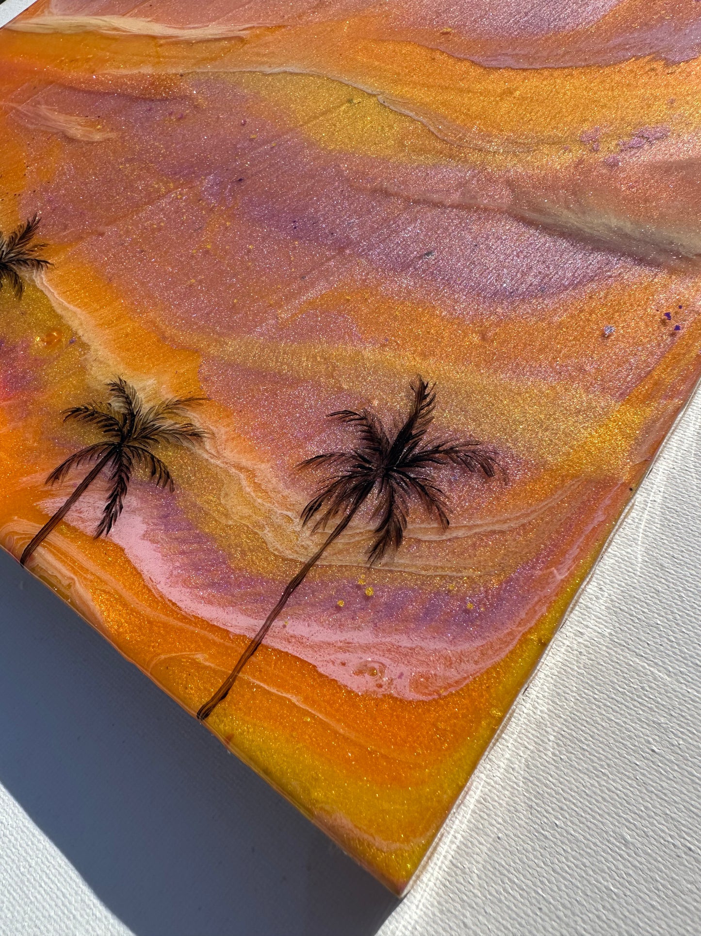 South Bay Sunset Purple 11x14" Birch wood resin wall art