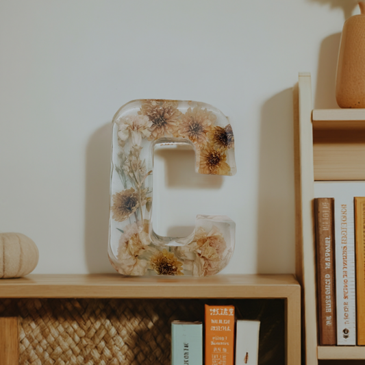 3d resin floral letters sign