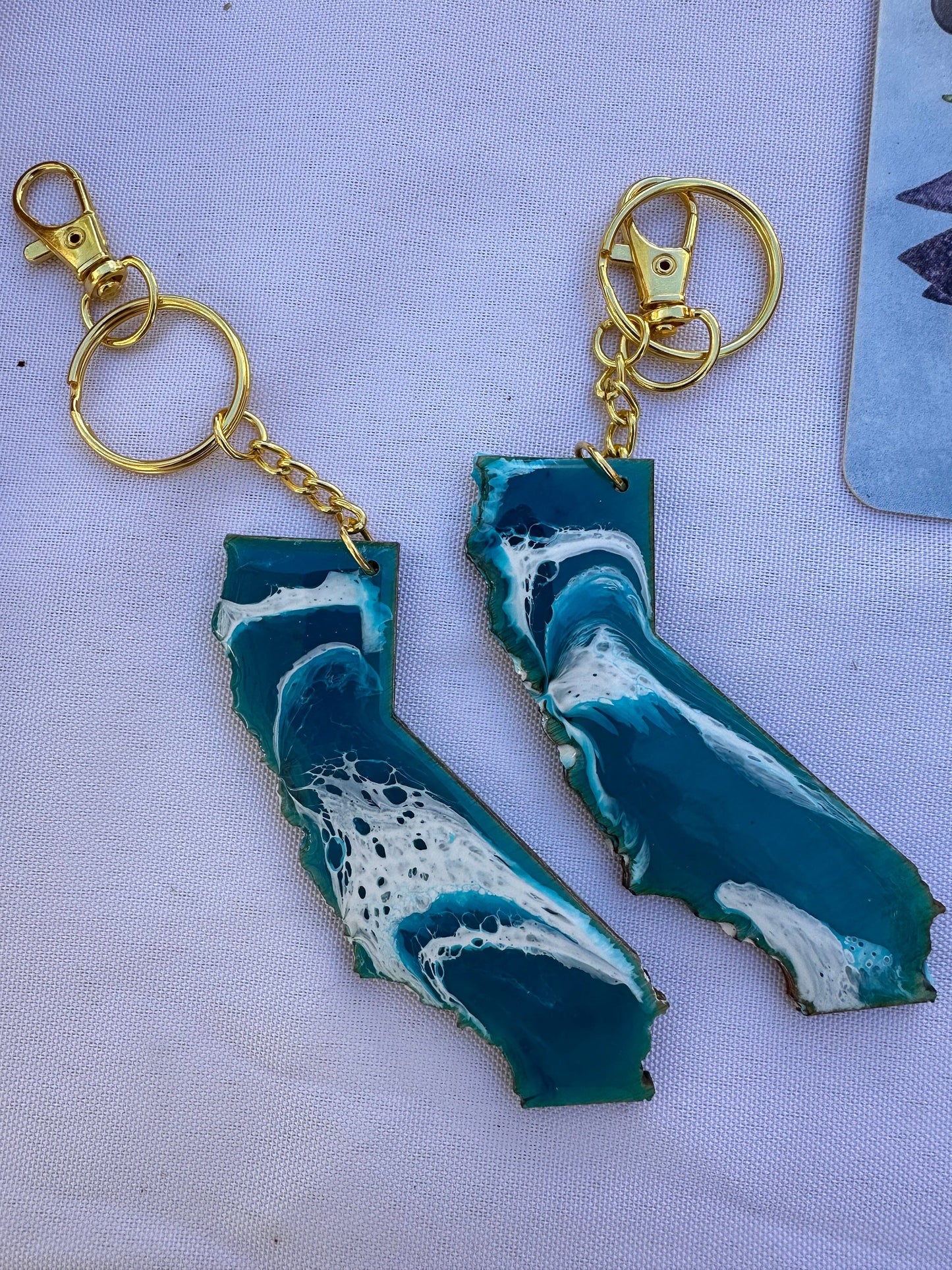 California wave keychain or magnet