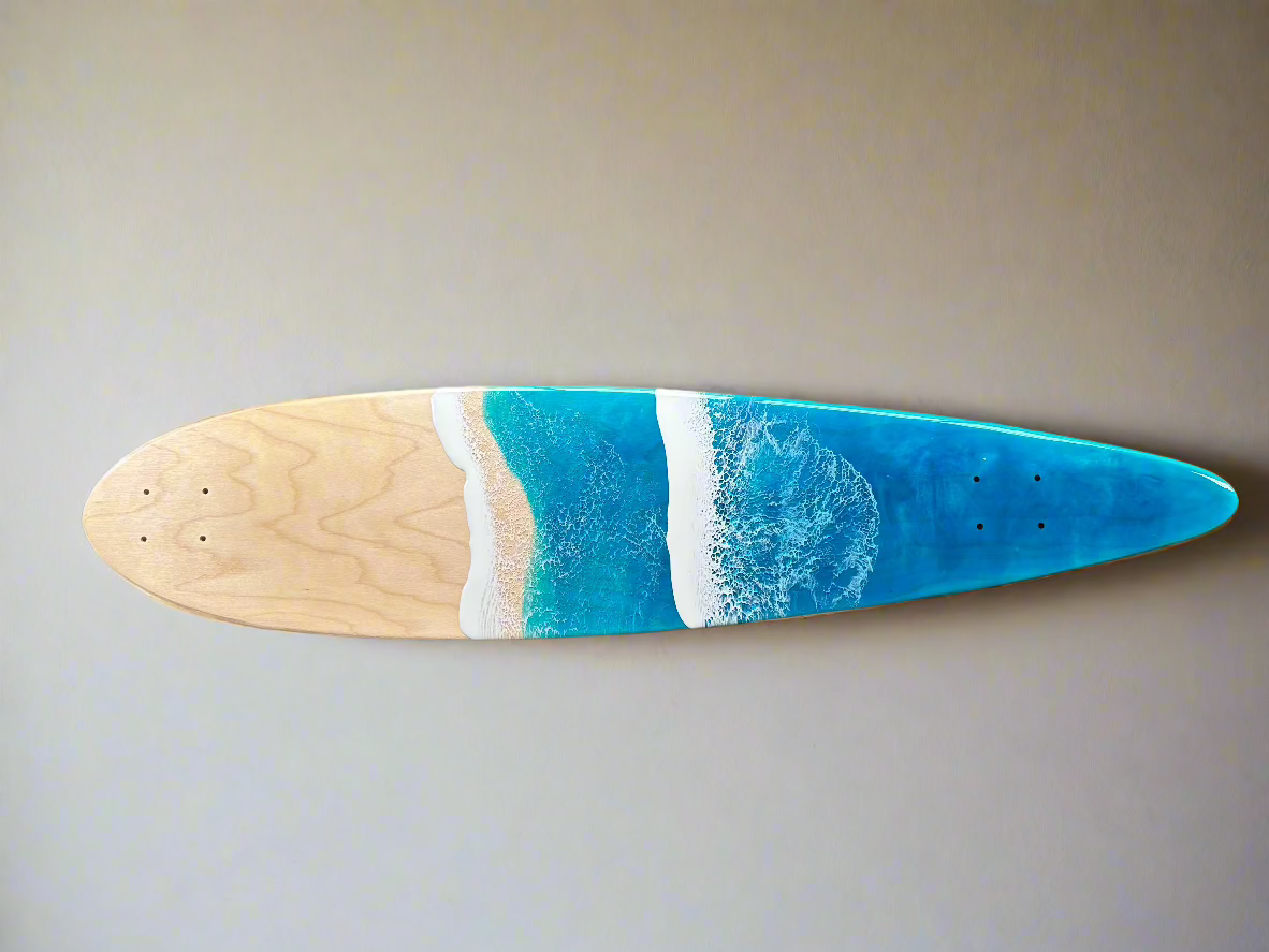Ocean Wave Long board deck wall art