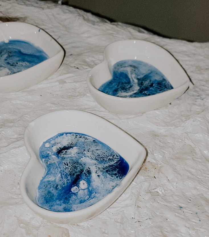 wave heart ring dish