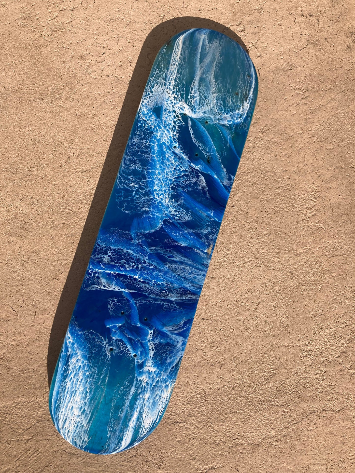 marbled skateboard deck