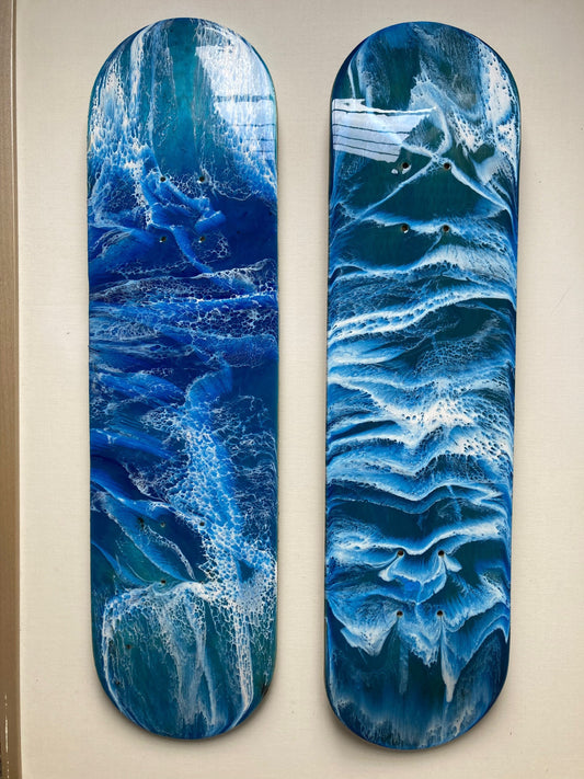 marbled skateboard deck