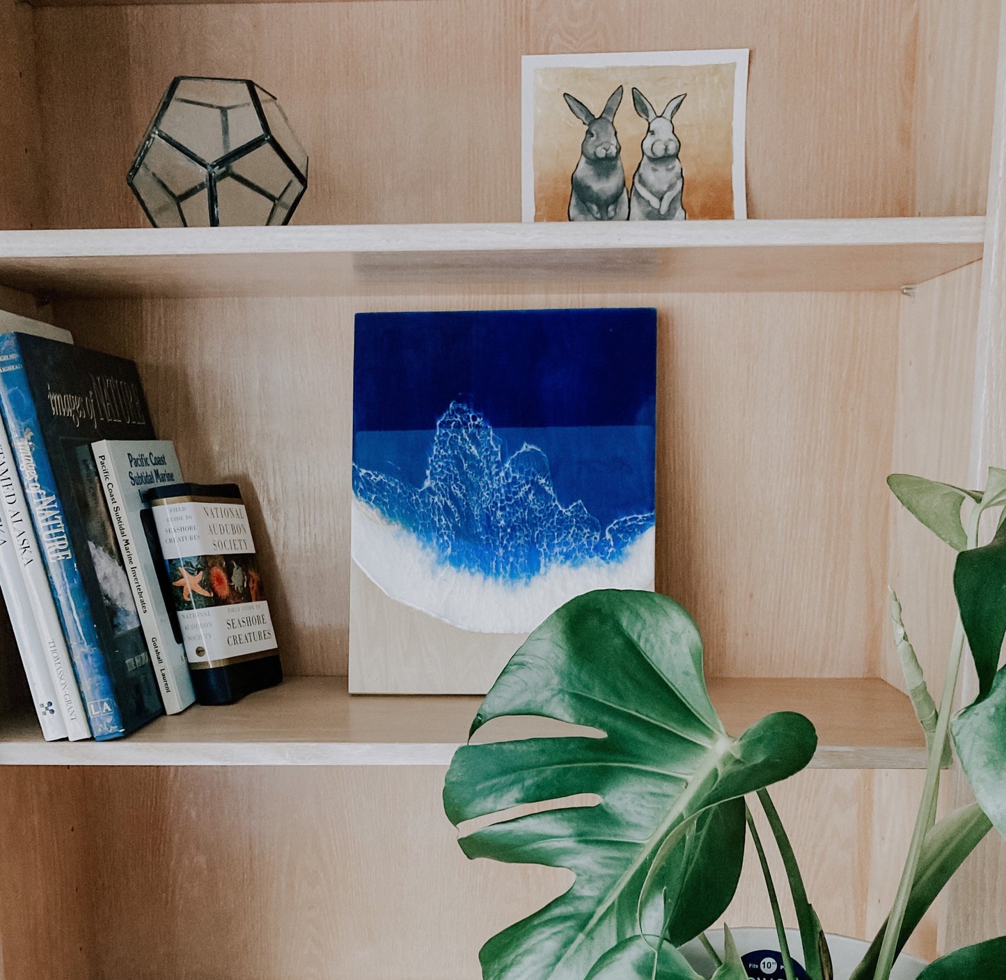 3D ocean birch canvas