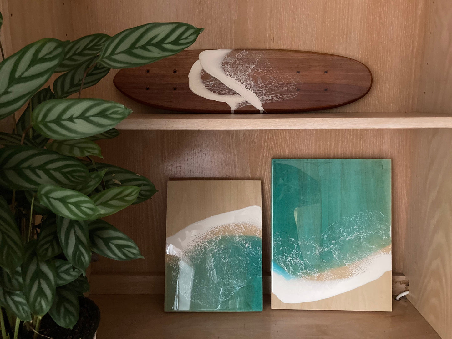 3D ocean birch canvas