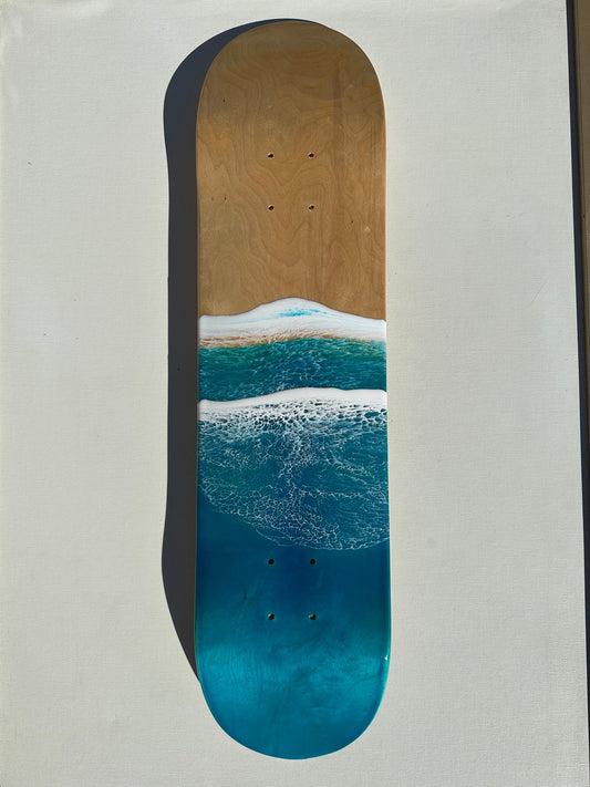 Wave skate board deck