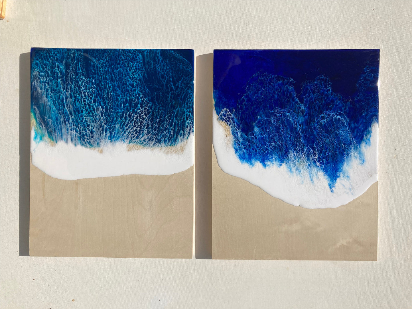 3D ocean birch canvas