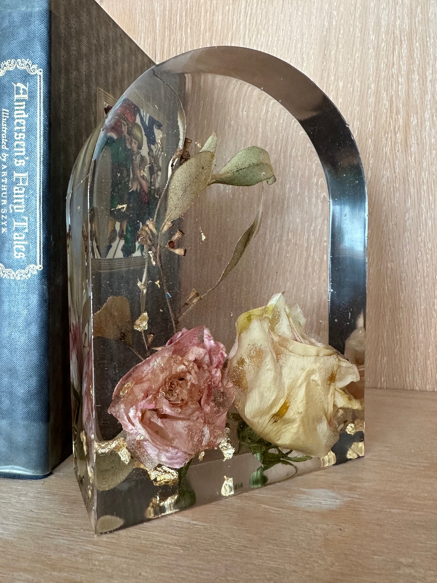 3d bookend bookshelf art ~ custom bouquet preservation