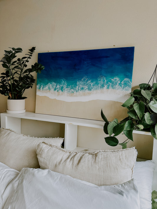 XLarge 3D ocean birch canvas