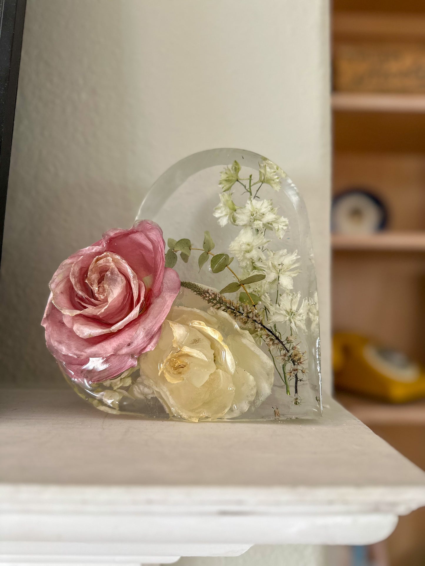 3d floral heart ~ custom bouquet preservation