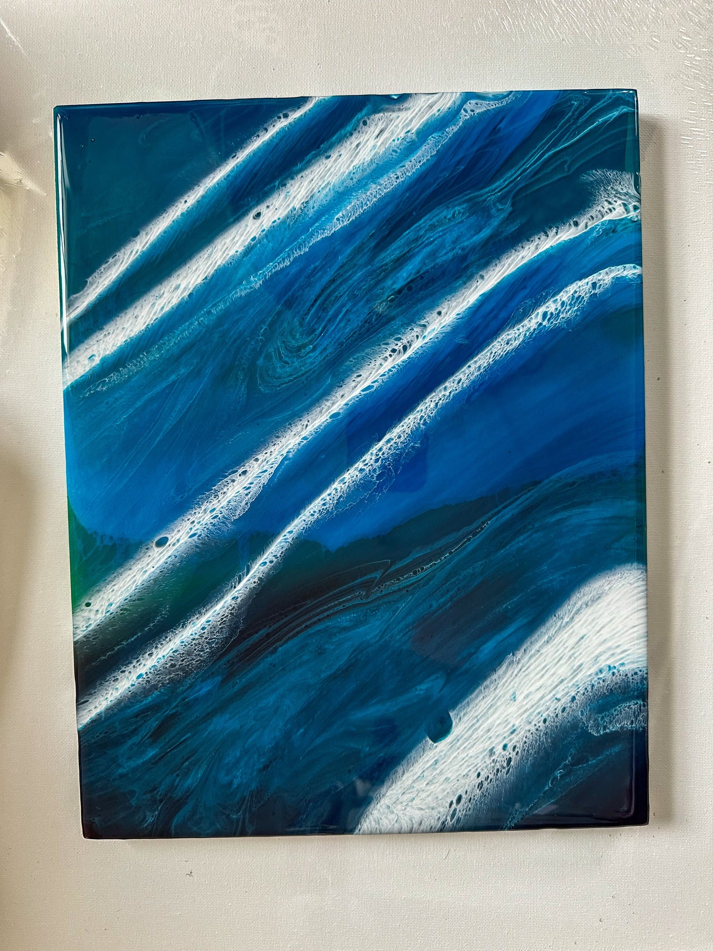 Blue Swirl Birch Canvas