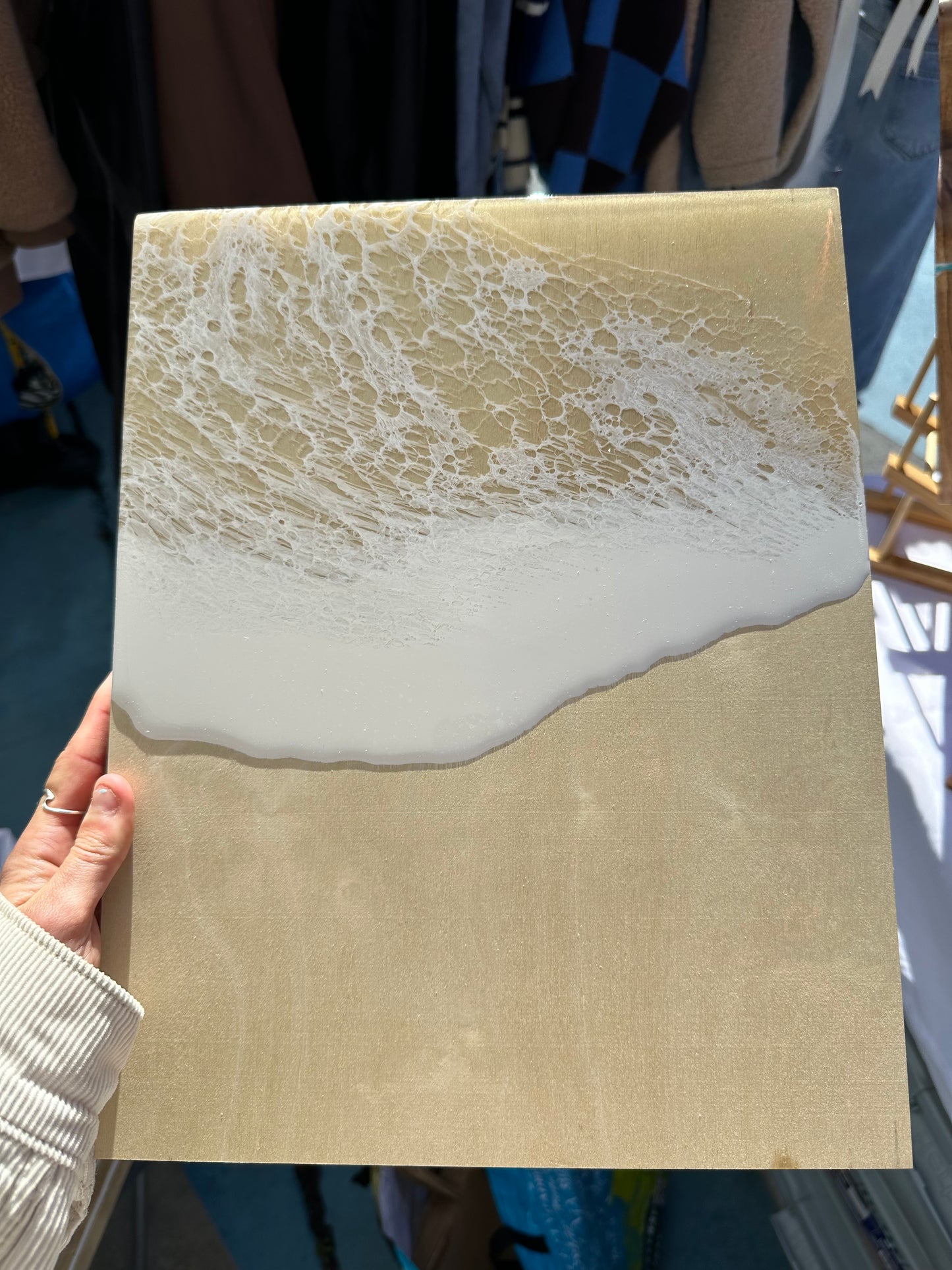 3D ocean birch canvas