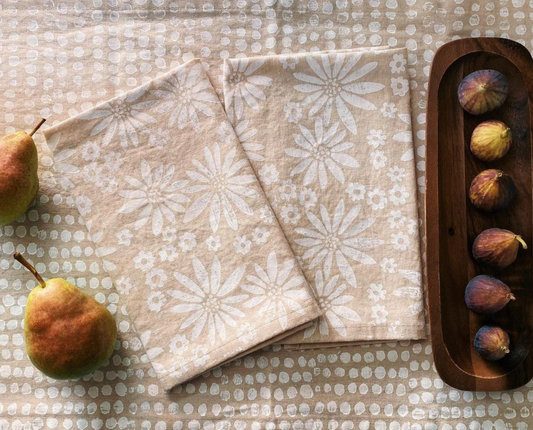 100% cotton wildflower tea towels