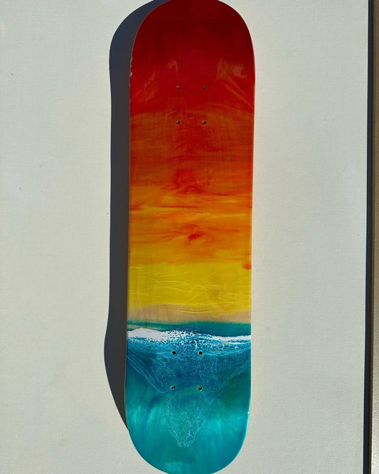 Sunset Wave skateboard deck